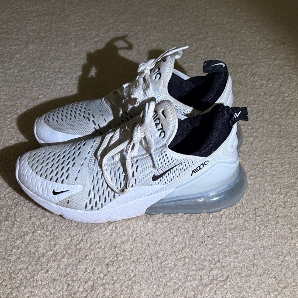 Nike Air Max 270 White and Black Sneakers